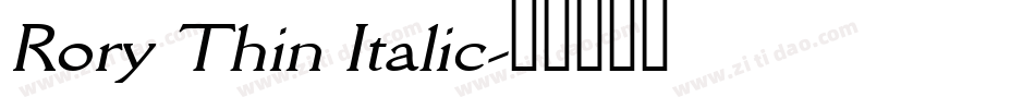 Rory Thin Italic字体转换